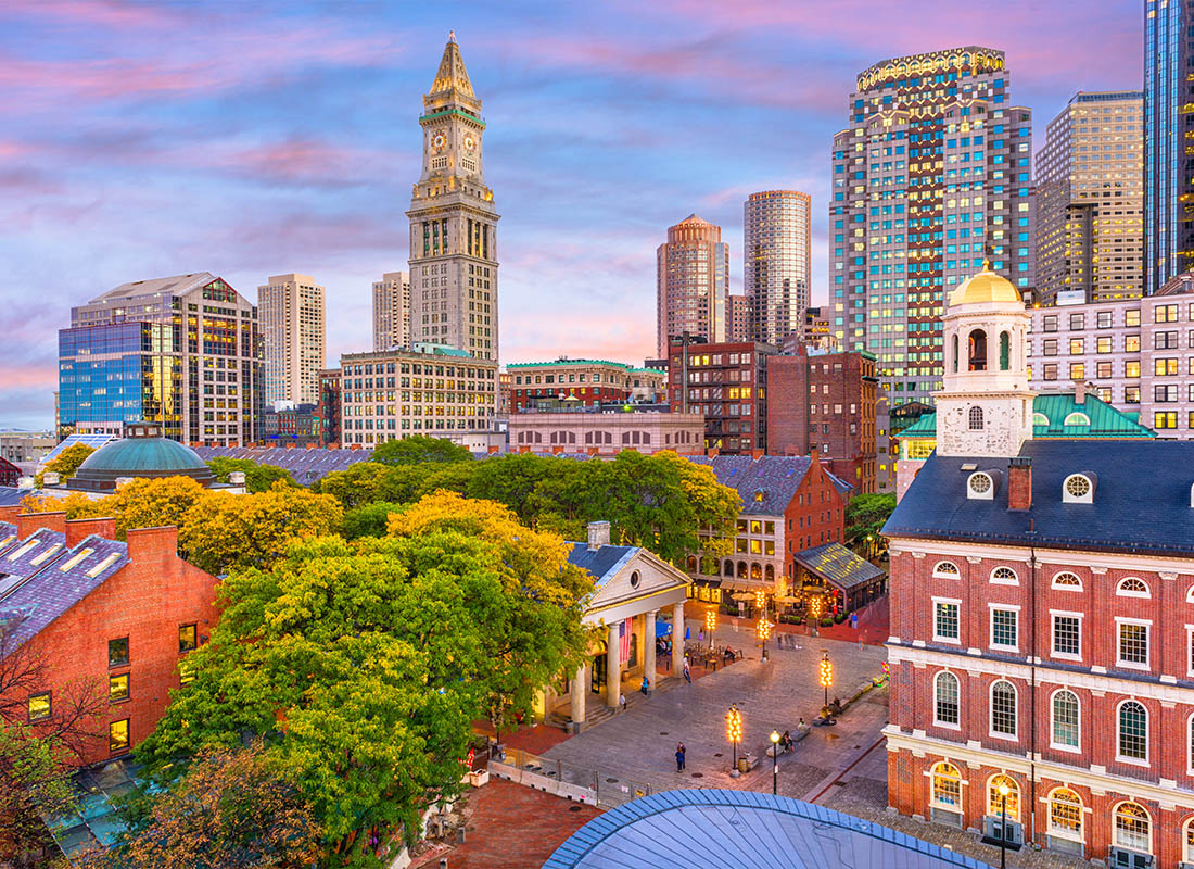 Contact - Scenic Shot of Historical Boston, Massachusetts During Sunset