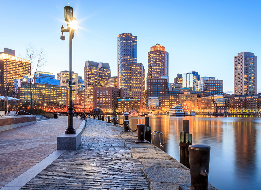 We Are Independent - Scenic Shot of Boston Harbor and Financial District During Nightime